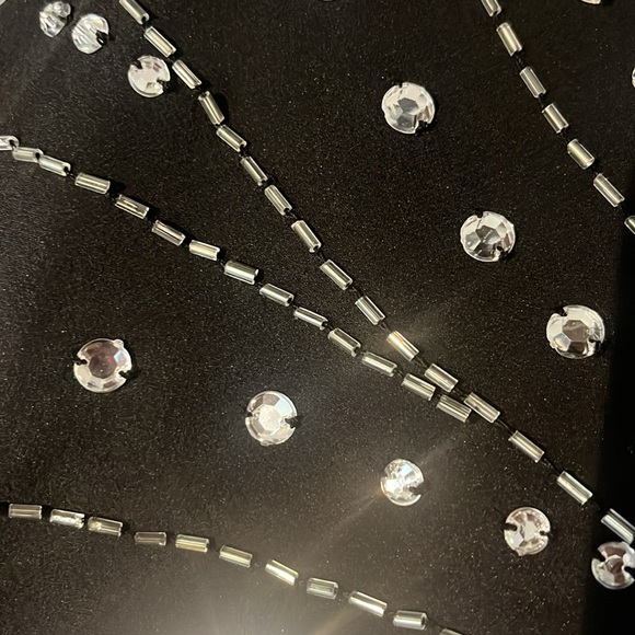 Scala Vintage Black Short Silk Dress - Picture 16 of 16